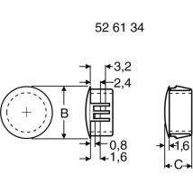 430 2634 Lochstopfen Plattenstärke (max.) 3.2 mm Kunststoff Weiß 1 St. - Pb Fastener