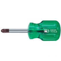 PB Swiss Tools Pozidriv-Schraubendreher, mit Kunststoffheft, Kreuzschlitzgröße 2K