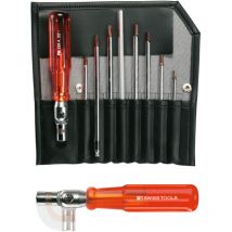Pb Swiss Tools - Schraubendreher-Sortiment, für Phillips und Sechskant, mit Umklappgriff, 9-teilig