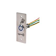 Sewosy - PB19NO+NCB12STSI bouton poussoir inox bleu avec plaque 12V