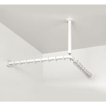 PBA - Duschvorhangstange 800mm L-Form mit da