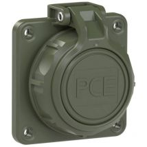 Pc Electric - 20352-8u Fiche électrique femelle avec terre PA6, abs, pc 250 v bronze-vert (mat) IP66, IP68