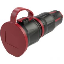 24731-src Schutzkontaktkupplung Gummi, PA6 250 v Schwarz, Rot IP54 - Pc Electric