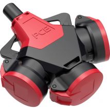 253712-src Connettore a 3 vie Gomma 250 v Rosso IP54 - Pc Electric