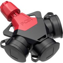 253831-src Connettore a 3 vie Gomma con indicatore di tensione 250 v Rosso IP54 - Pc Electric