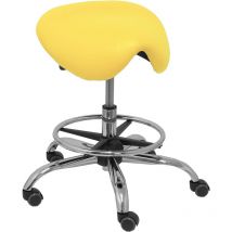 Taburete Alatoz similpiel amarillo