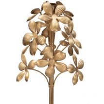 Mauroferretti - Portacandele Flowy Ø17x118 cm - flowy - Colore: Oro - Dimensioni: 17x118