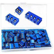 Pcb Bornier 100 Pièces Bornier à Visser 5mm Bornier à Souder pcb Connecteur / Connector 2 broches/3 broches/4 broches Pour diy Circuit Imprimé,