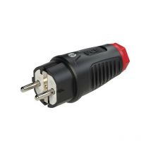 Spina contatto di protezione IP54 gomma 16A / 250V AC / 3p (2P + E)