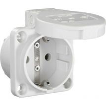 PCE Anbau-Steckdose IP54 Grau – spritzwassergeschützt – 50 x 50 mm