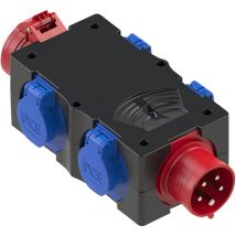 Stromverteiler St. Anton 6F, 1x cee 16A, 4x ssd 16A, IP44 - PCE