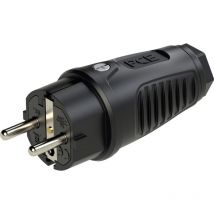 Pc Electric 0522-ss Schutzkontaktstecker Vollgummi Schwarz IP54