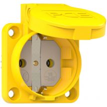 Anbau-Steckdose PCE 105-0ew – IP44 – Spritzwassergeschützt – 180° drehbarer Flansch