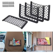 Tumalagia - gabrielle Auto-Aufbewahrungsnetz, 4 Stück, Kofferraum-Aufbewahrungs-Organizer 36 x 18 cm, multifunktionale Auto-Taschen-Organizer-Tasche