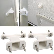 Pcs Caravan Motorhome Door Stops White Plastic Replacement Parts 8 Screws for Camper Van Boat