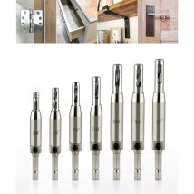 Qiedie - Pcs Self Centering Click Change Wood Door Hinge Drill Bit Set