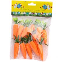 Jeffergarden PCS184 Ornement de Carotte D'oeuf de Pâques, Mini Oeufs et Carottes Artificiels Colorés pour Les Enfants de Fête à la Maison (2)