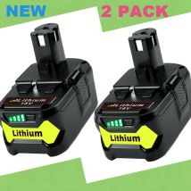 2X 7.0Ah pour Ryobi P108 18Volt One+ Plus Batterie Haute Capacité Lithium-Ion P109 P108 P107 P106 P105 P104 - Pdstation