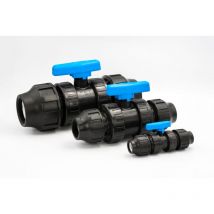 Stabilo-sanitaer - Pe Rohr Kugelhahn 25mm Absperrhahn Mit Klemmverbinder Verschraubung