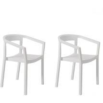 Resol - peach Set 2 Silla Con Brazos Interior, Exterior Blanco
