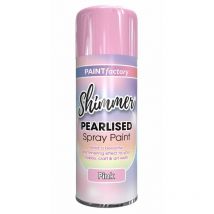 Paint Factory - Pearlised Shimmer Effect Spray Paint Pearlescent Pearl Glitter Craft - 400ml - Pink