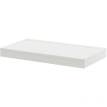 Wholesale Domestic - Pearlstone 1400mm x 760mm x 40mm Rectangular Shower Tray and Plinth - White