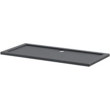 Hudson Reed - Pearlstone Slate 1600mm x 760mm x 40mm Rectangular Shower Tray - Slate Grey