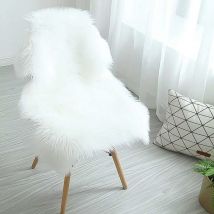 Yzmrbdqc - Peau de mouton synthétique, imitation peau de mouton imitation laine tapis en peau d'agneau tapis moelleux doux cheveux longs rembourrage