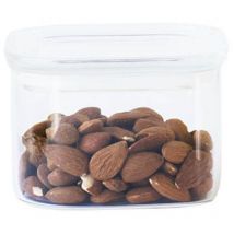 Square 500ml Glass Food Container With Glass Lid - Pebbly