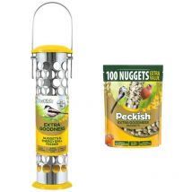 Peckish - Suet Ball Nugget Bird Feeder +2KG Bag of Extra Goodness Nuggets 60053010