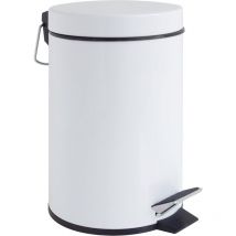 Einemgeld - Pedal Bin 3L, Metal, White, 22.5 x 17 x 26 cm
