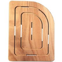 Pedana doccia in legno marino 74x55 cm lato destro per piatto doccia 70x90