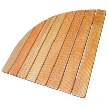 Pedana doccia lato 63 cm in legno per piatto doccia angolare lato 80