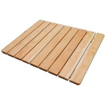 Castelmerlino - Pedana doccia legno 55 x 68 in massello antiscivolo per piatto doccia 70 x 90