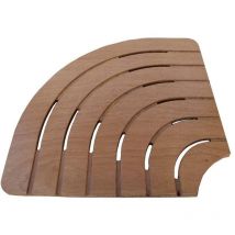 Pedana piatto doccia angolare antiscivolo 61cm legno marino okumè castel merlino
