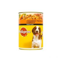 Avec Poulet et Carottes en gelée, Nourriture Humide pour Chien, boîte de 400 g (5900951015908) - Pedigree