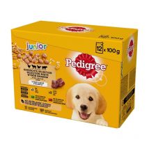 Sélection mixte en gelée 4 variétés avec poulet, bœuf+foie, volaille, agneau+foie 12x100g (5900951270550) - Pedigree