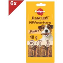 Pedigree - ranchos Récompenses barres poulet et carottes pour chien adulte 6x40g