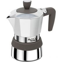 Pedrini - MyMoka induction Cafetera italiana Marrón, Acero inoxidable