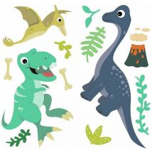 Roommates - Stickers Muraux Dinosaures amusants - Multicolor