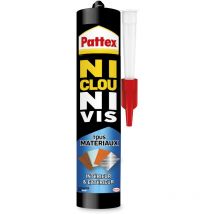 Pattex - Pegamento de fijación Ni clavo ni tornillo, 450 gr blanco