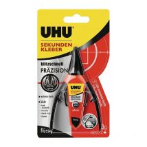 UHU - Pegamento instantáneo ultrarrápido precision fluido 3 g envase incoloro