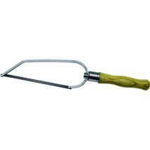 Pegas Puk-Säge – Allseitig verstellbarer Buchholzgriff – Bügel aus 5,4 mm Vierkantstahl – Passend für Sägeblätter 146-150 mm