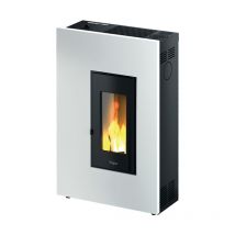 Madison - Poêle à pellets gainable 5,2 Kw en Blanc - Pegaso