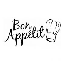 Irisfr - shining house Calcomanía de vinilo para pared Bon Appetit para cocina, comedor, decoración del hogar