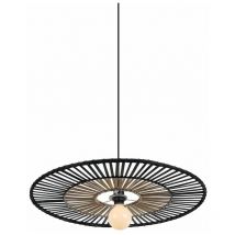 Larissa Lighting - Suspension Luminaire D400 Pour Ampoule Led E27 Bambou Noir Zambelis