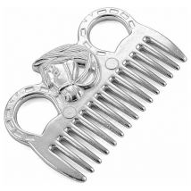 Peigne à cheval en aluminium avec tête de cheval
