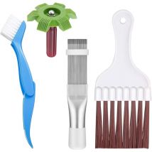 Keyoung - Peigne de Climatiseur, Brosse de Nettoyage de Climatiseur, 4 Pièces Brosse de Climatiseur Set, Brosse de Nettoyage Condenseur de Climatiseur