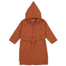 Peignoir Bébé - Gaze de Coton - 100 % Coton - Terracotta - 24-36 mois.