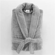 Peignoir Col Chale Tendresse gris perle